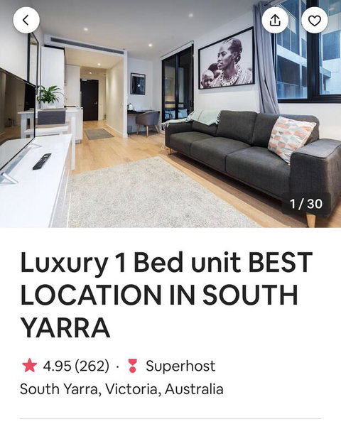 Luxury 1 Bed Unit BEST LOCATION IN SOUTH YARRA - Accommodation in Bendigo 3