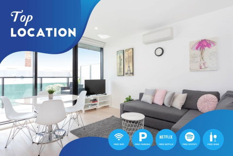 South Yarra City View Apartment With Car Park, Amazon Alexa, Spotify, Netflix, And WiFi - Accommodation in Bendigo 0